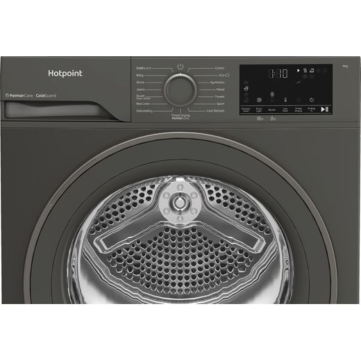 Hotpoint FabicCare C HD 93M GG UK 9Kg Heat Pump Tumble Dryer - Graphite - Control panel