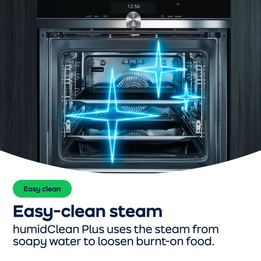 Siemens IQ-500 Built In Electric Single Oven - Stainless Steel - AO Annotation - HumidClean-Plus