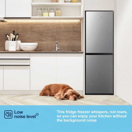 Fridgemaster MC55240ES 174cm 50/50 Fridge Freezer - Silver - Annotation - Low noise level