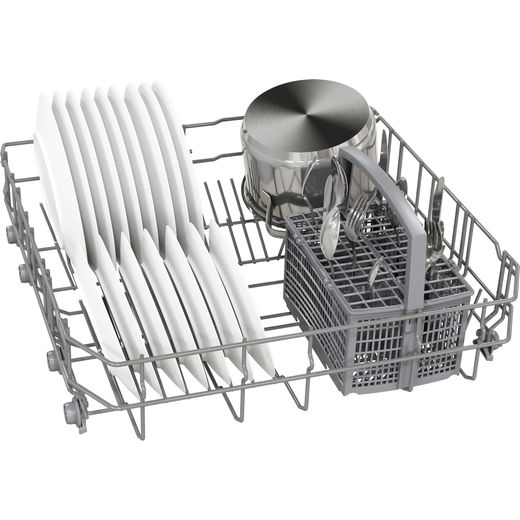 Bosch Integrated Standard Dishwasher - White - Left basket shot