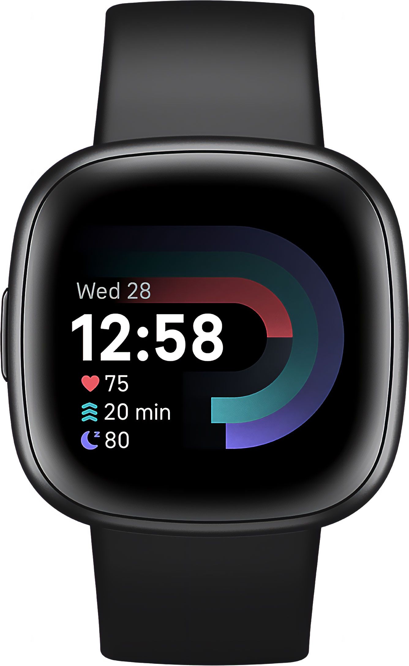 Fitbit Versa 4 Smartwatch - Graphite - GPS - Heart Rate Monitor