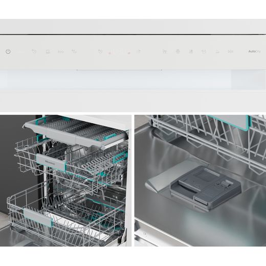 Hisense Standard Dishwasher - White - Close up detail shot