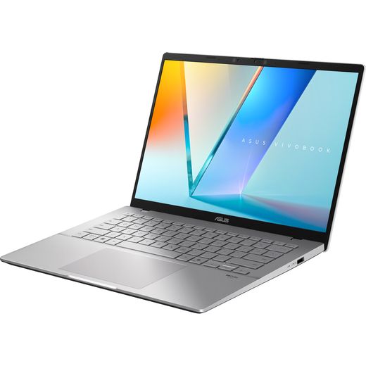 ASUS Vivobook S 14 14" Laptop - AMD Ryzen™ 5, 512GB SSD, 16 GB RAM - Silver - Left perpsective shot