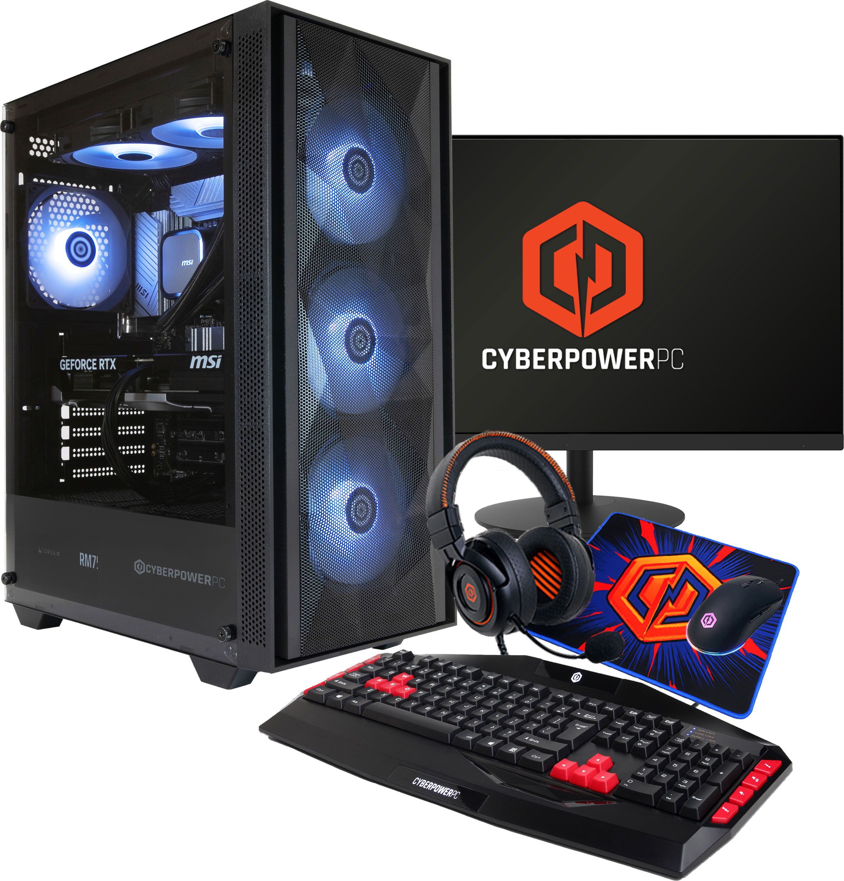 CyberPowerPC Gaming PC - AMD Ryzen 5 4500 - NVIDIA GeForce RTX 3050 - 8GB RAM - 500GB SSD - Black