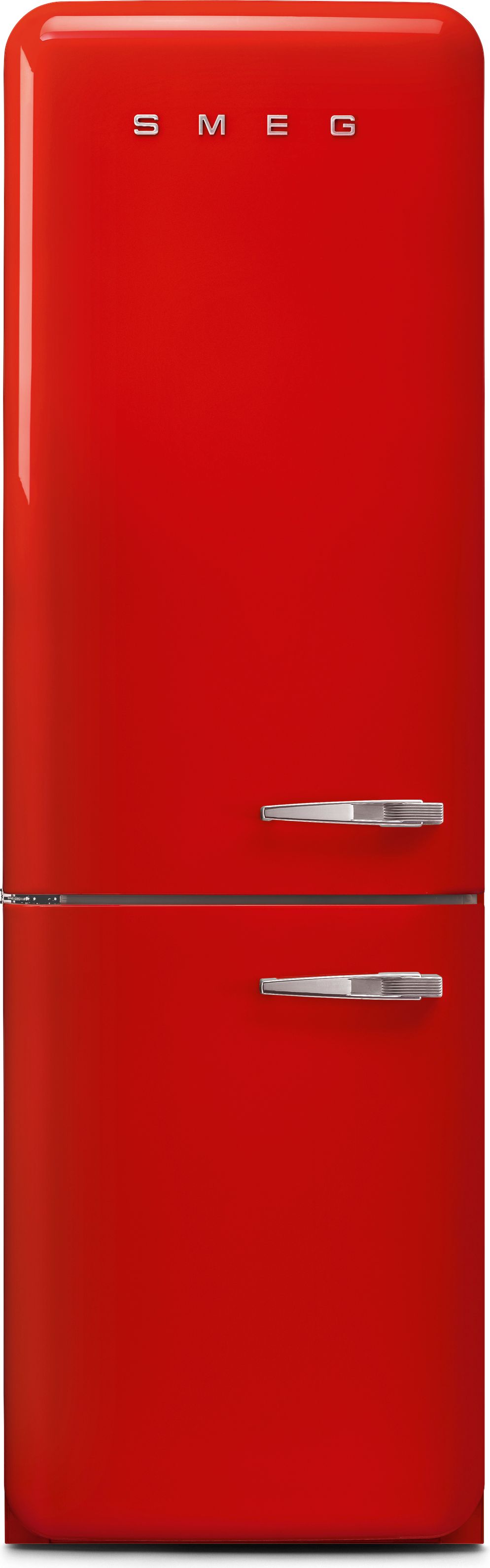 Smeg Left Hand Hinge FAB32LRD5UK 60/40 Frost Free Fridge Freezer - Red - D Rated, Red