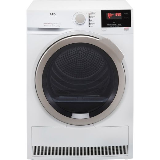 AEG SensiDry Technology T7DBG842R 8Kg Heat Pump Tumble Dryer - White - A++ Rated