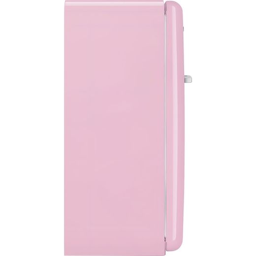 Smeg Right Hand Hinge FAB28RPK6 153cm High Small Fridge with Ice Box - Pink - Side shot