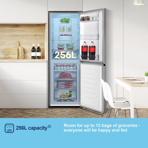 Fridgemaster MC55251DS 182cm 50/50 No Frost Fridge Freezer - Silver - Annotation - Capacity shot