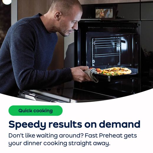 Siemens IQ-500 Built In Electric Single Oven - Stainless Steel - AO Annotation - Fast-Preheat