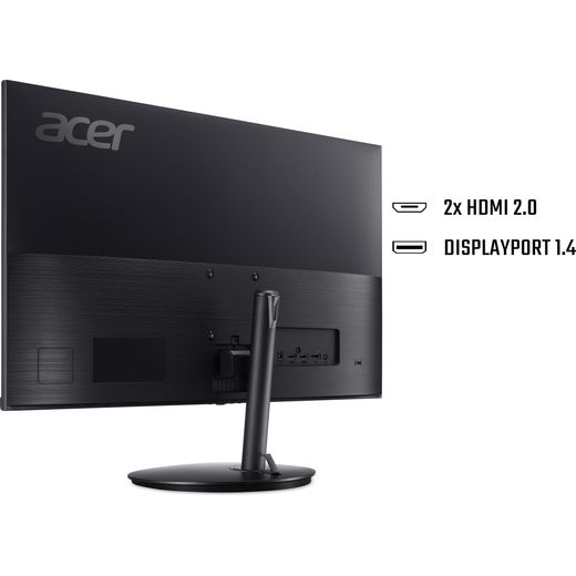 Acer Full HD 23.8" 180Hz Monitor - Black - Annotation - Port shot