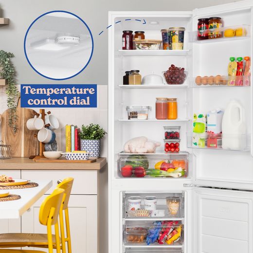 Russell Hobbs RH180FF552E1W 180cm 70/30 Fridge Freezer - White - Annotation - temp control shot