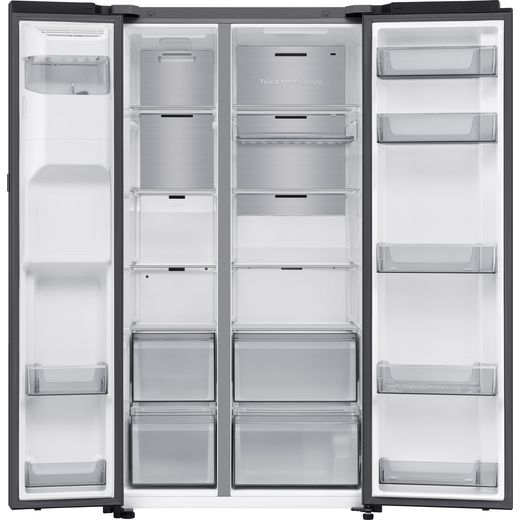 Samsung Series 8 American Fridge Freezer - Black - Doors open