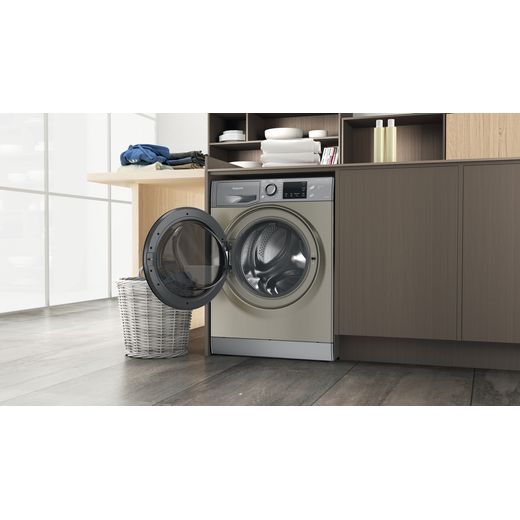 Hotpoint 9Kg / 6Kg Washer Dryer - Graphite - Washing machine in laundry room