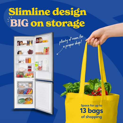 Russell Hobbs RH180FF552E1SS 180cm 70/30 Fridge Freezer - Stainless Steel - Annotation - big storage shot