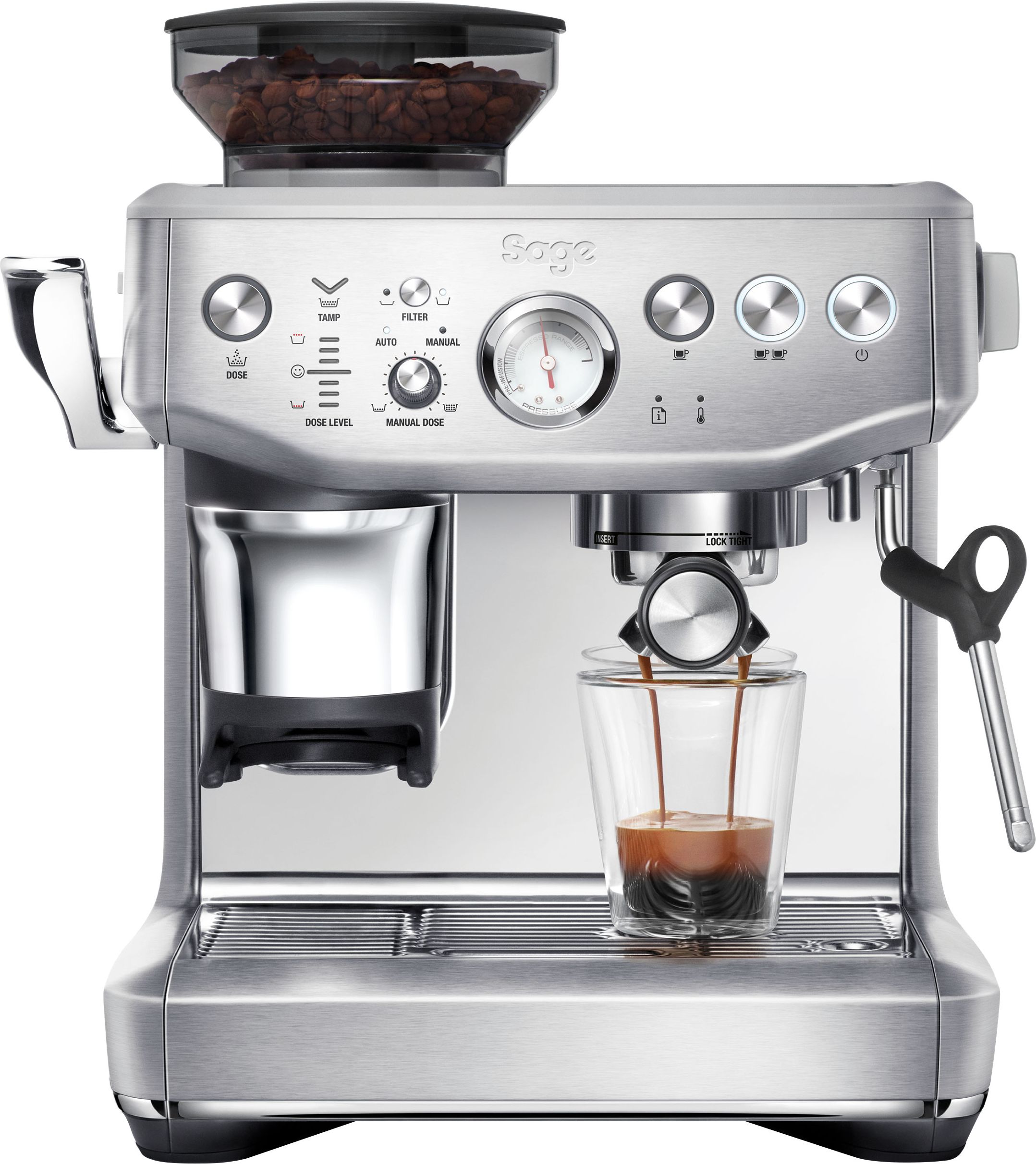 Sage The Barista Express Impress Espresso Machine - Stainless Steel