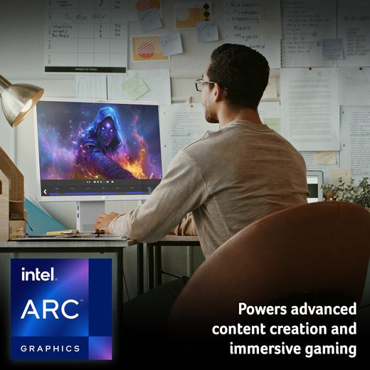 Acer Aspire S24-B 23.8" - Intel® Core™ Ultra 5, 512GB SSD - White - annotation - arc graphics shot