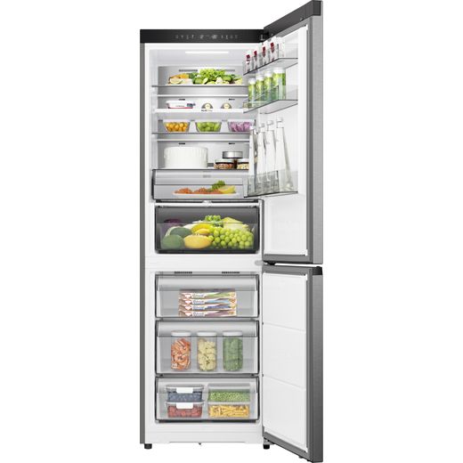 Hisense KitchenFit Eclipse Total No Frost Fridge Freezer - Stainless Steel - Doors open