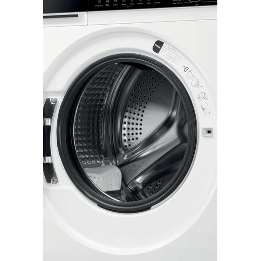 Haier X Series 5 HWD90BP14357TUUK Wifi Connected 9Kg / 5Kg Washer Dryer with 1400 rpm - White - Close up drum shot
