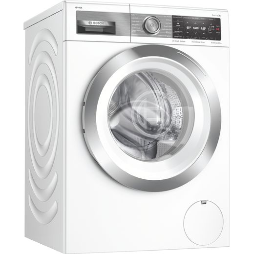 Bosch Series 8 i-Dos™ WAX28EH1GB Wifi Connected 10Kg Washing Machine with 1400 rpm - White - B Rated