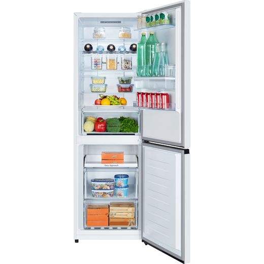 Hisense Frost Free Fridge Freezer - White - Front with door open shot