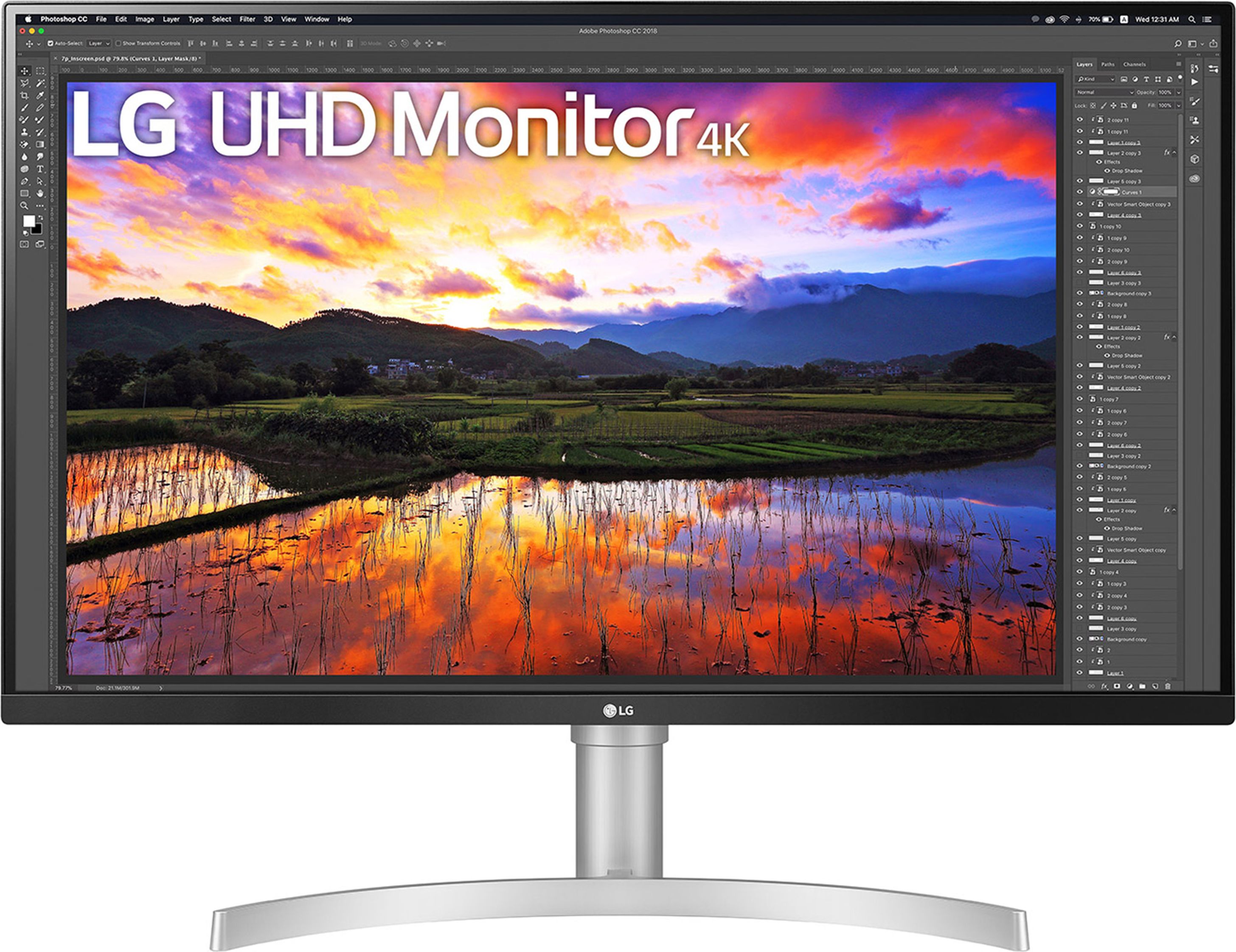 LG UHD Monitor 32UN650K – 4K IPS 32inch, 60Hz, 5ms, sRGB 95%, HDR10, High Resolution Content Creation Display, Built-in Speakers, HDMI, DisplayPort, White