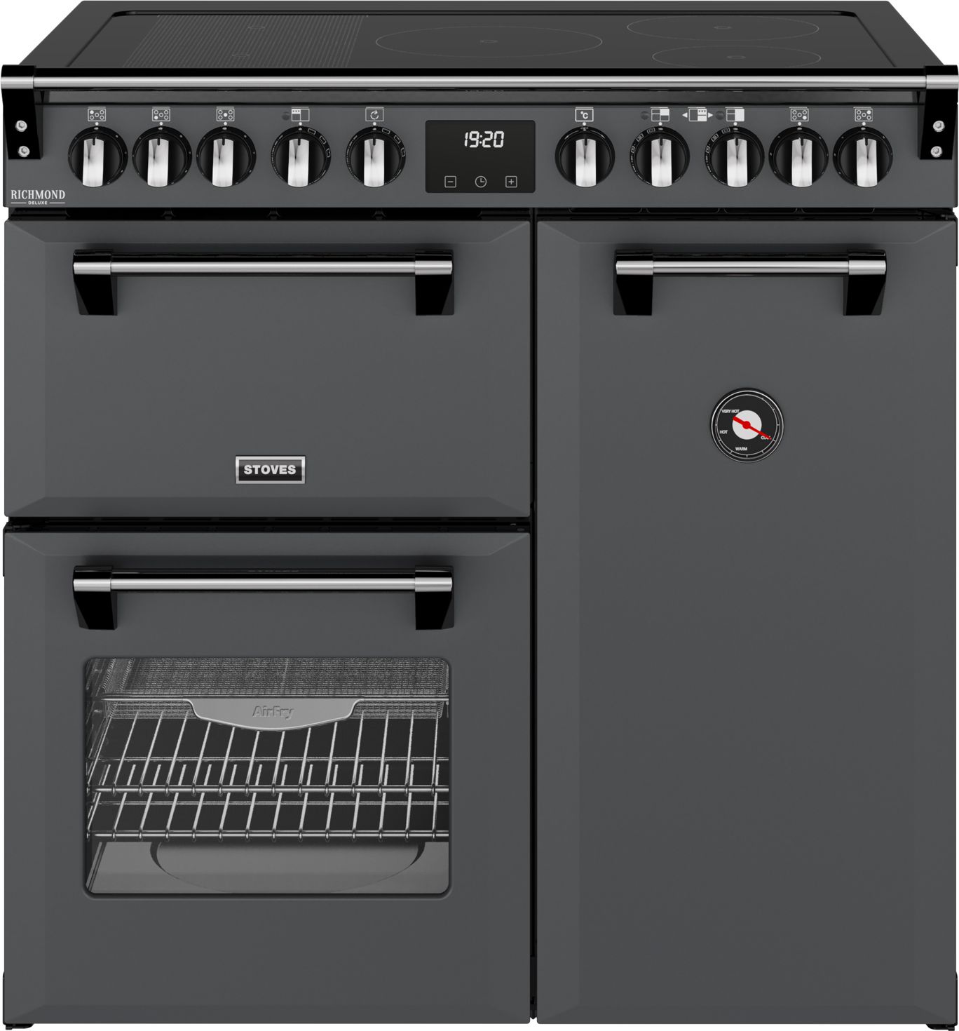 Stoves Anthracite Grey 90cm 3 Oven Electric Induction Range Cooker