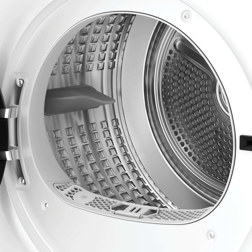 Candy Quick Pro GDS 8N1B-80 8Kg Heat Pump Tumble Dryer - White - Drum closeup