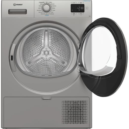 Indesit C YSD 82D SS UK 8Kg Heat Pump Tumble Dryer - Silver - Door open