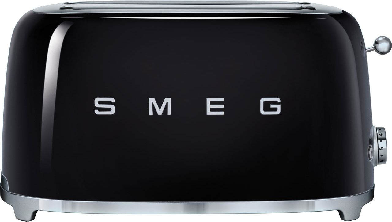 Smeg 50's Retro TSF02BLUK 4 Slice Toaster - Black, Black