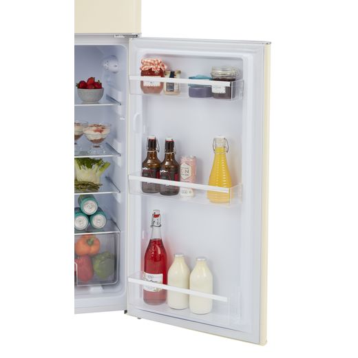 CDA 70/30 Fridge Freezer - Cream - Inside door shelves shot