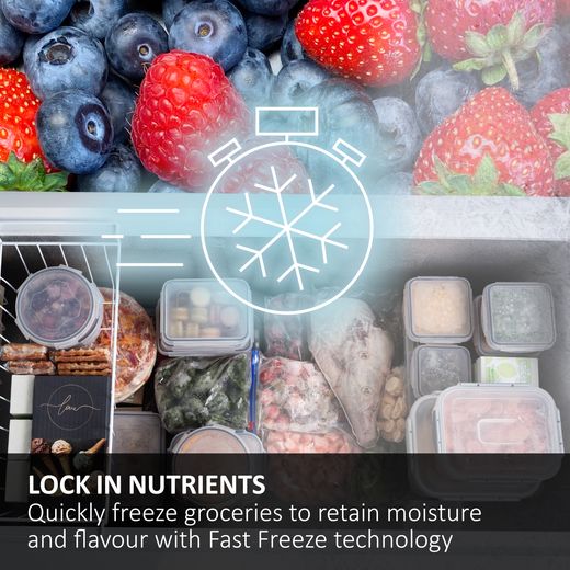 Haier Chest Freezer - White - Annotation - Lock in nutrients shot