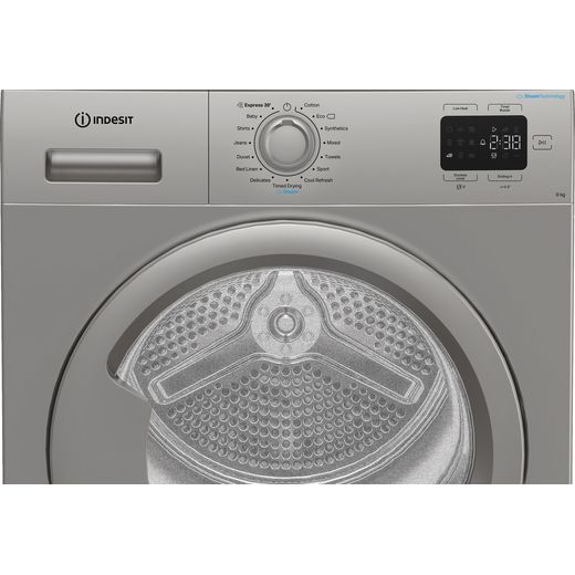 Indesit C YD 92D SS UK 9Kg Heat Pump Tumble Dryer - Silver - Control panel