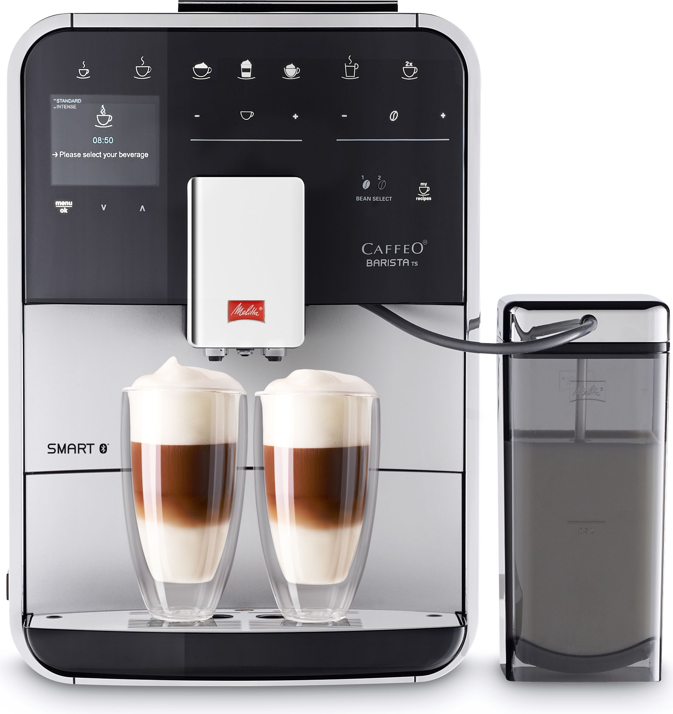 Melitta Barista TS Smart 6764548 Bean to Cup Coffee Machine - Silver, Silver