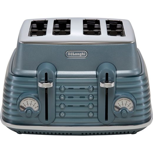 De'Longhi Scolpito CTZS4003.AZ 4 Slice Toaster - Blue