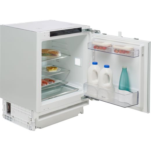 NEFF N 50 KU1212FE0G Integrated Under Counter 82cm Fridge - Fixed Door Fixing Kit - Stainless Steel  - Right perpsective door open shot