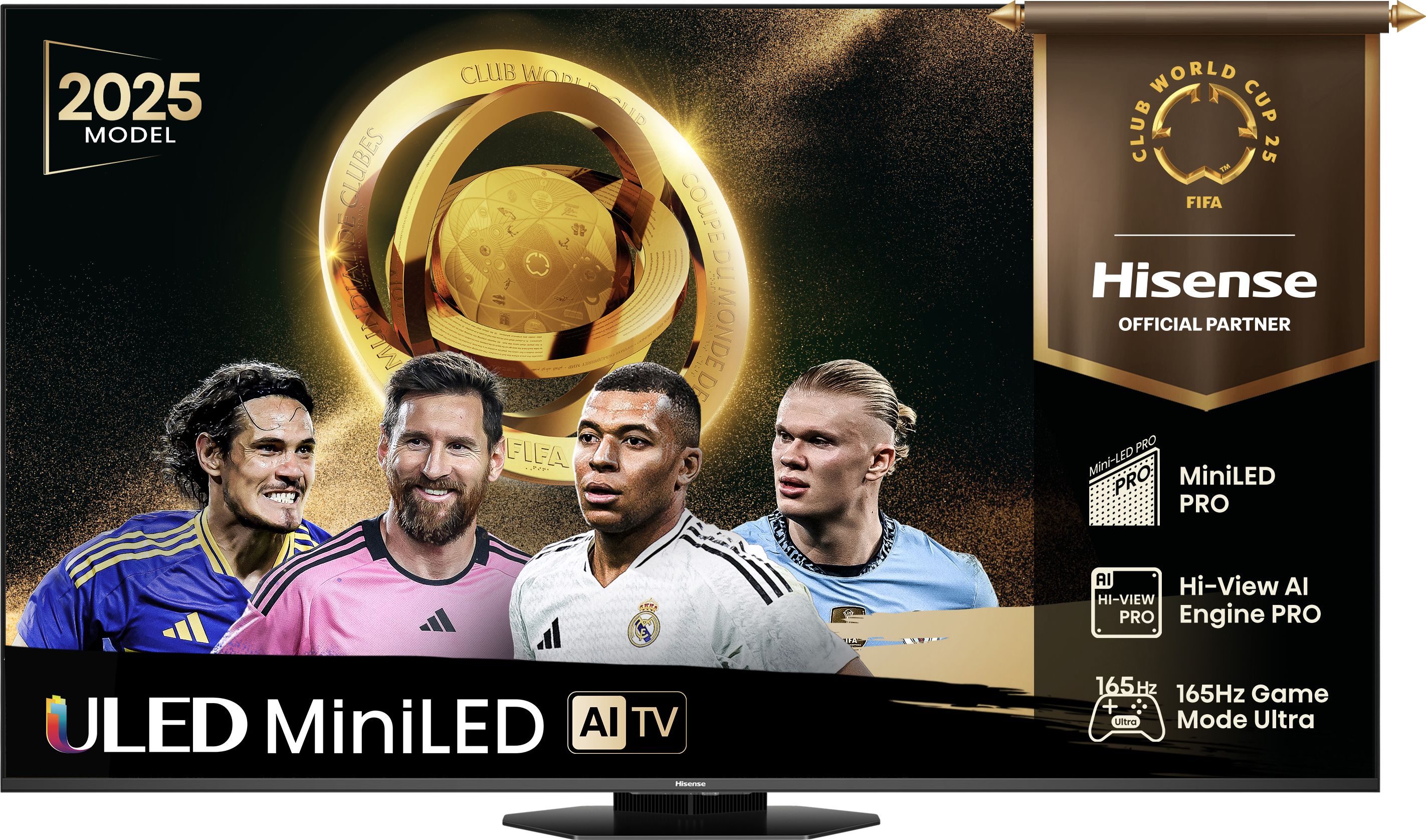 Hisense U8Q 65" 4K Ultra HD MiniLED Smart Freely TV [2025] - 65U8QTUK, Grey