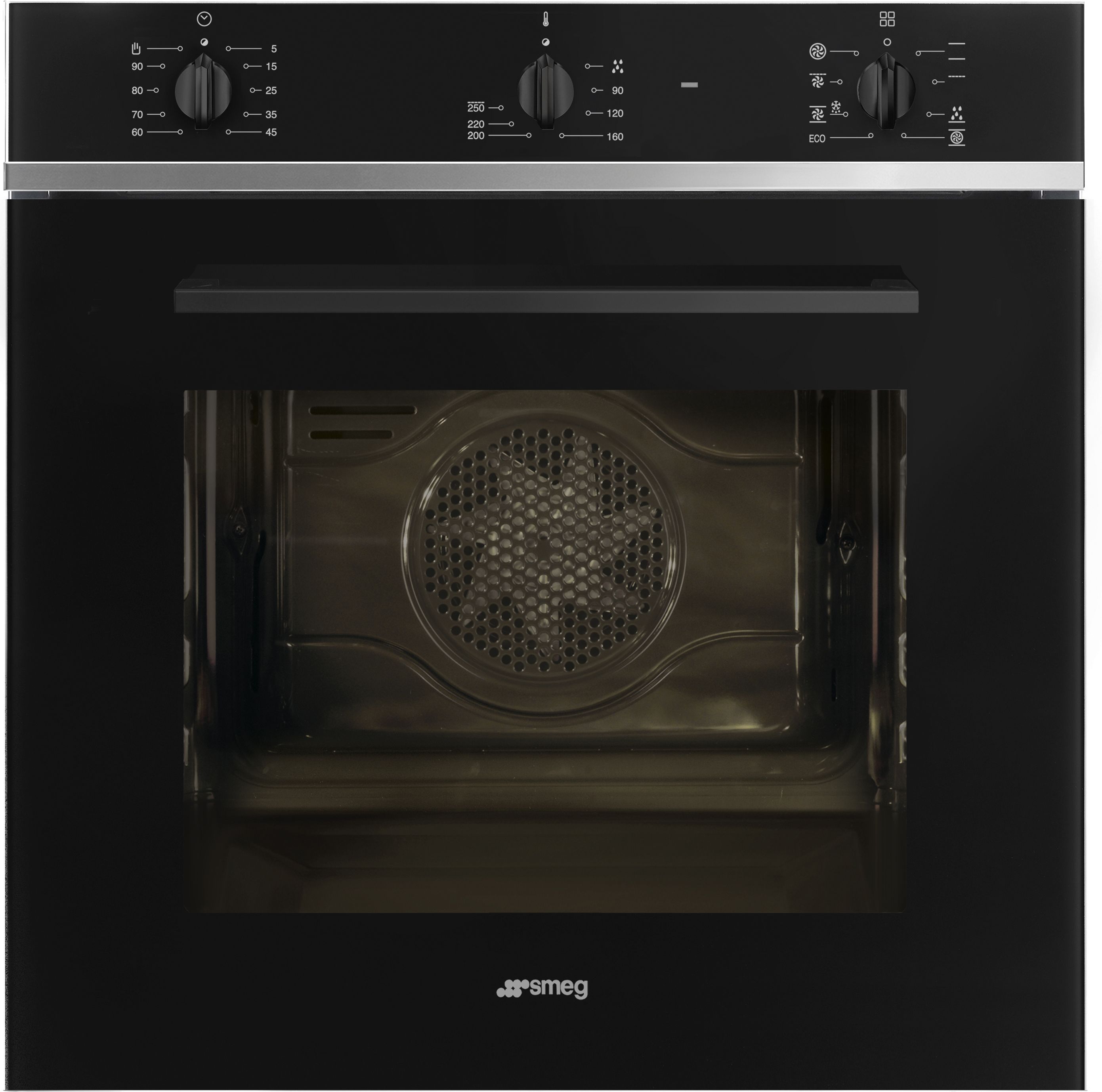 Smeg SF64M3TB Built-In Electric Single Oven - 70L Capacity - Black