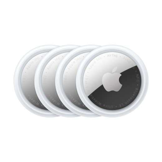 Apple AirTag 2nd Generation - 4 Pack Smart Tracker - White - Front shot