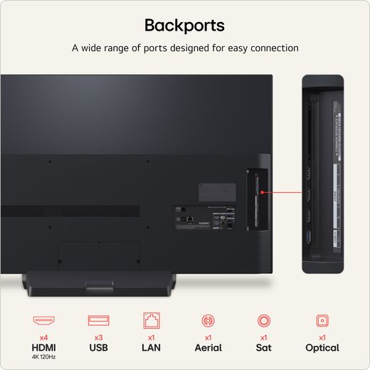 LG evo AI G6 48" 4K Ultra HD OLED Smart TV - Annotation -  backports shot