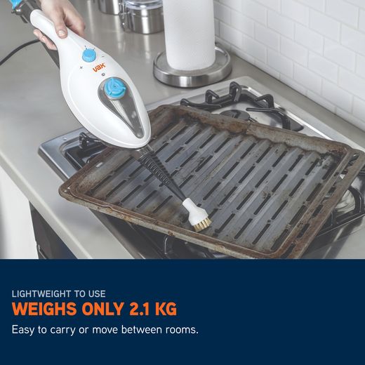 Vax Steam Clean Multi S85-CM Steam Mop with up to 15 Minutes Run Time and Detachable Handheld - White - Annotation - Weighs only 2.1kg