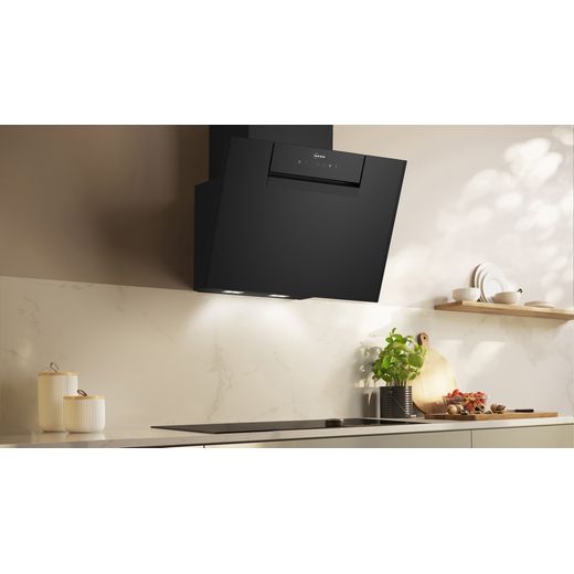 NEFF D65IFN1S0B Chimney Cooker Hood - Black - Cooker hood in kitchen shot