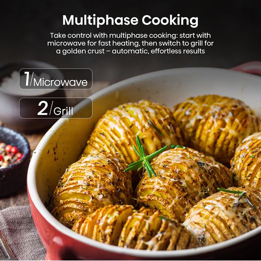 Hisense BIM325G52BGUK 25 Litre 39cm High, Built In Small - Black - Annotation - Multiphase cooking