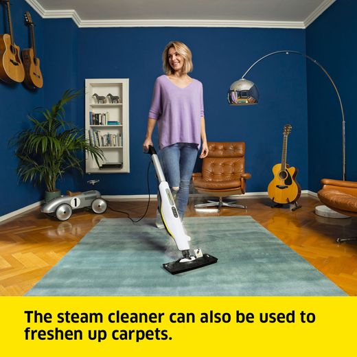 Kärcher 1.513-531.0 Steam Mop with up to Minutes Run Time - White - Annotation - Freshen up carpets