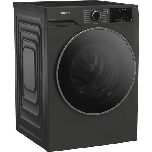 Hotpoint Fabric Care HBCA 123G CARE UK 12kg Washing Machine with 1400 rpm - Graphite - Right perspective shot