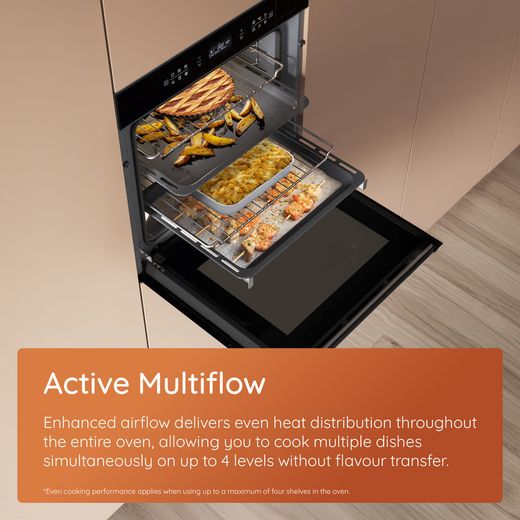 Hotpoint HOIM4S8PM0XUK Built In Electric Single Oven - Stainless Steel - annotation - active mutliflow shot