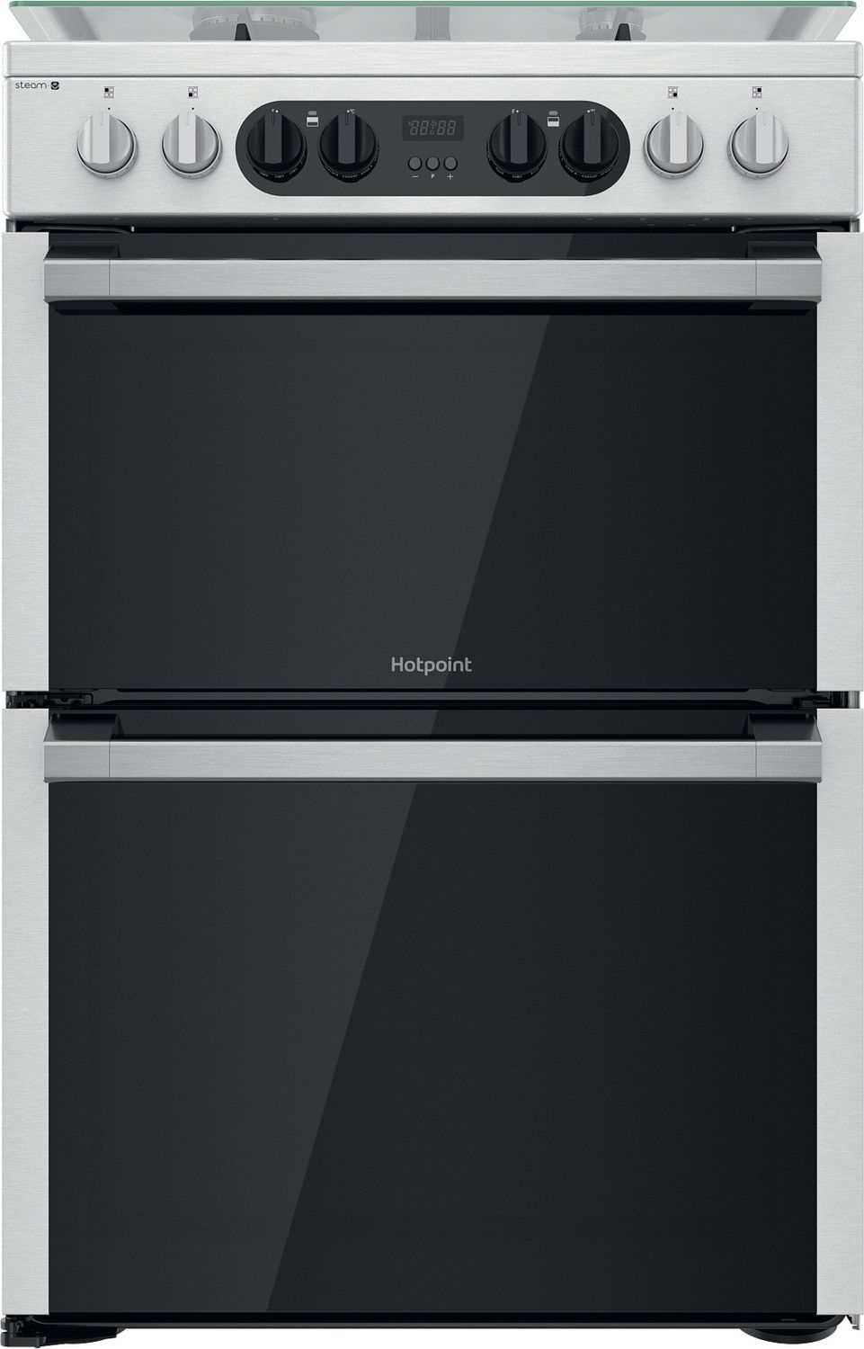 Hotpoint HDM67G8C2CX/UK 60cm Freestanding Dual Fuel Cooker - Stainless Steel - A/A Rated, Stainless Steel