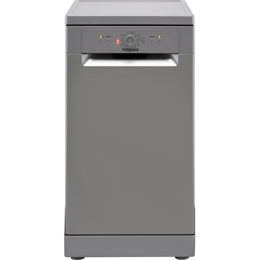 Hotpoint HSFE1B19SUKN Slimline Dishwasher - Silver - F Rated