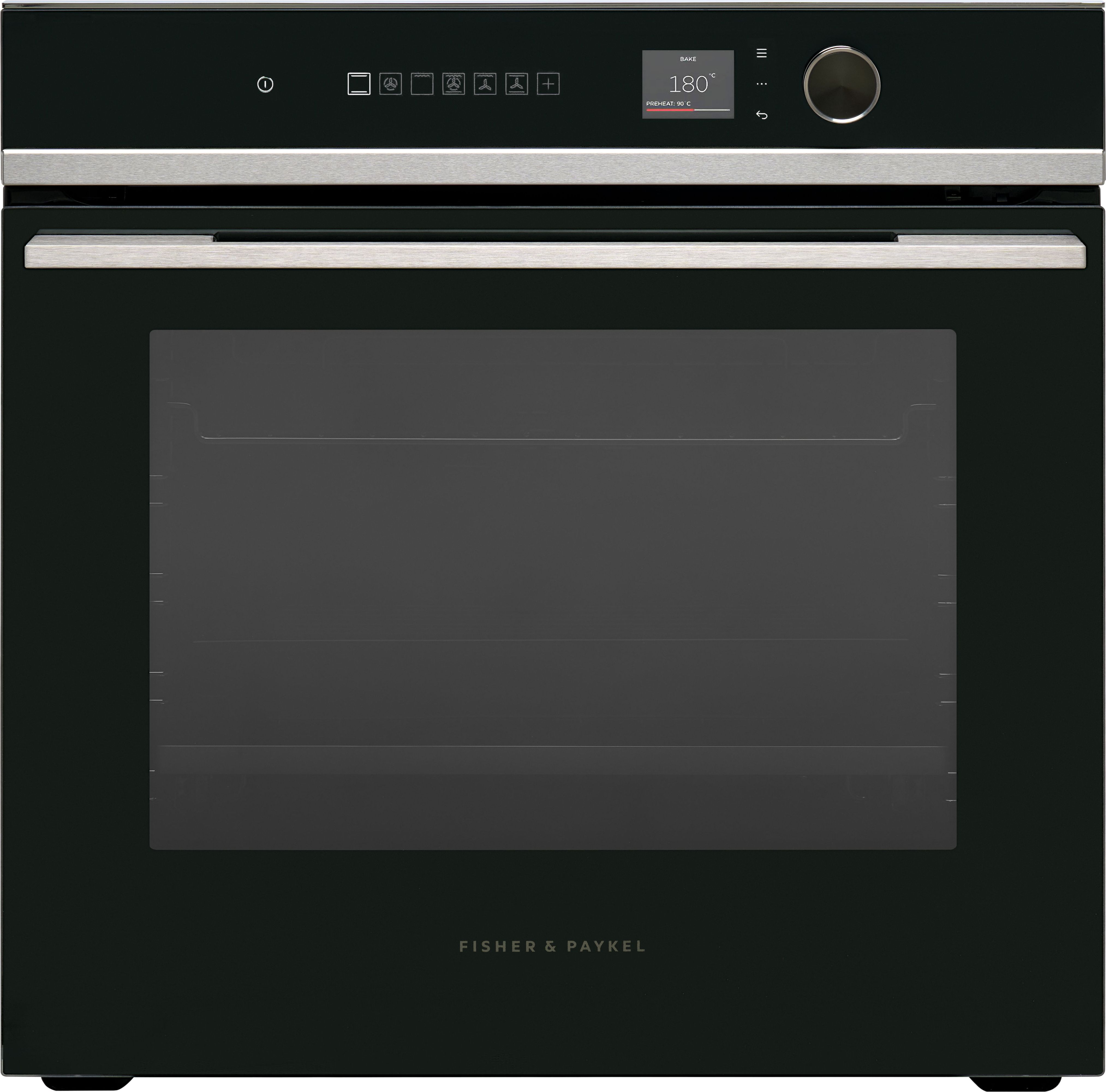Fisher & Paykel OB60SD9PLX1 Built-In Electric Single Oven - 85L Capacity - Black/Stainless Steel - Pyrolytic Self-Cleaning