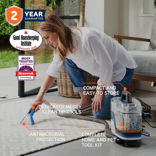 Vax SpotWash Home Duo CDSW-MPXP Carpet Cleaner - Annotation - Warranty shot