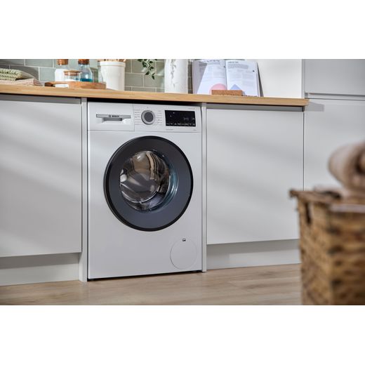 Bosch Series 6 WGG254Z1GB 10kg Washing Machine with 1400 rpm - White - washing machine in kitchen shot